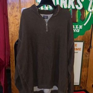Woolrich XXL Brown Quarter Zip Sweater Jacket
